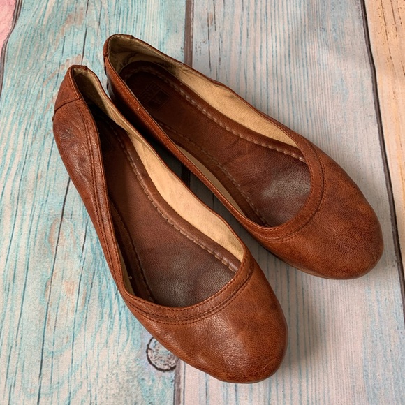 Brown Leather Frye Ballet Flats - Picture 8 of 10